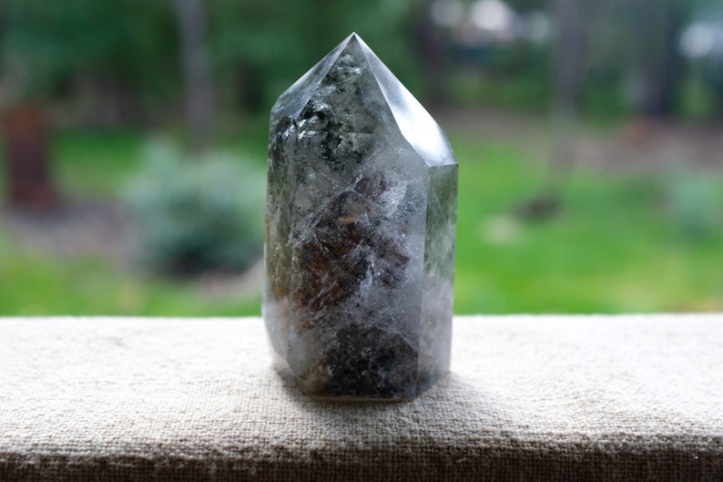 Lodolite Crystal Point Garden Quartz Shamans Dream Stone Etsy