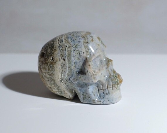 Ocean Jasper Crystal Skull | Orbicular Jasper Stone Skull