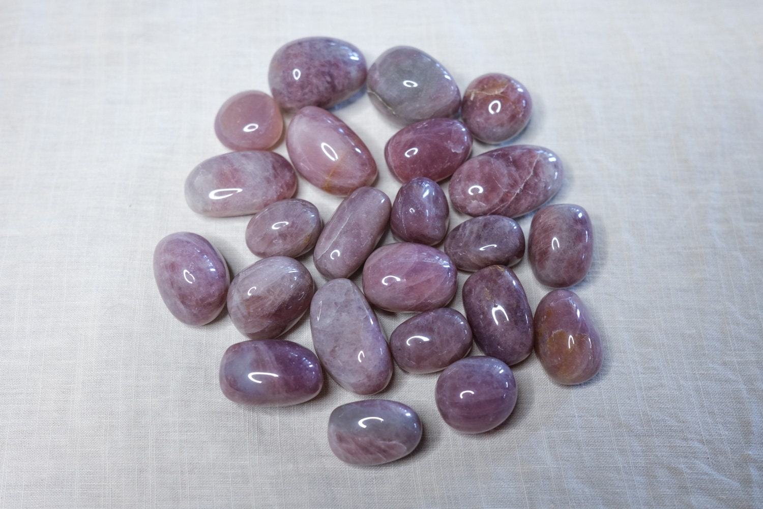 raw lavender rose quartz