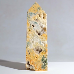 Unusual Moss Agate Tower | Moss Agate Crystal Point