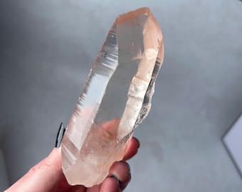 Scarlet Temple Lemurian Quartz Point | Pink Lemurian Seed Crystal