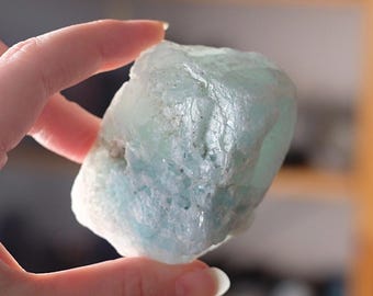 Raw Blue Aragonite Crystal | Rough Natural Aragonite Specimen