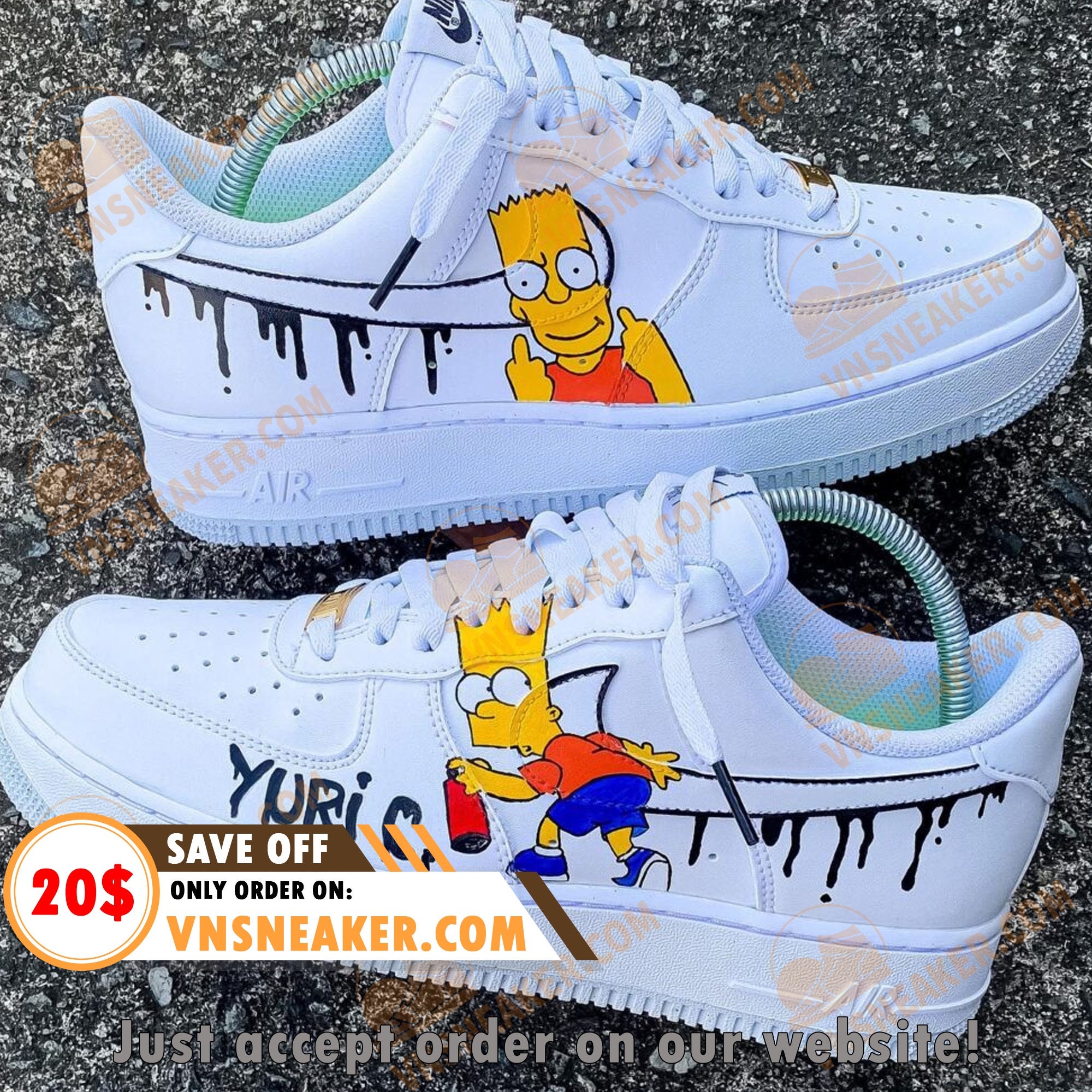 Custom Simpsons Nike Air Force 1 - Etsy