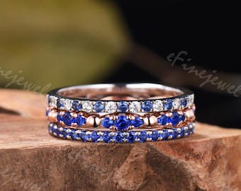 Vintage 18 Carat White Sapphire Half Eternity Band - Etsy 日本