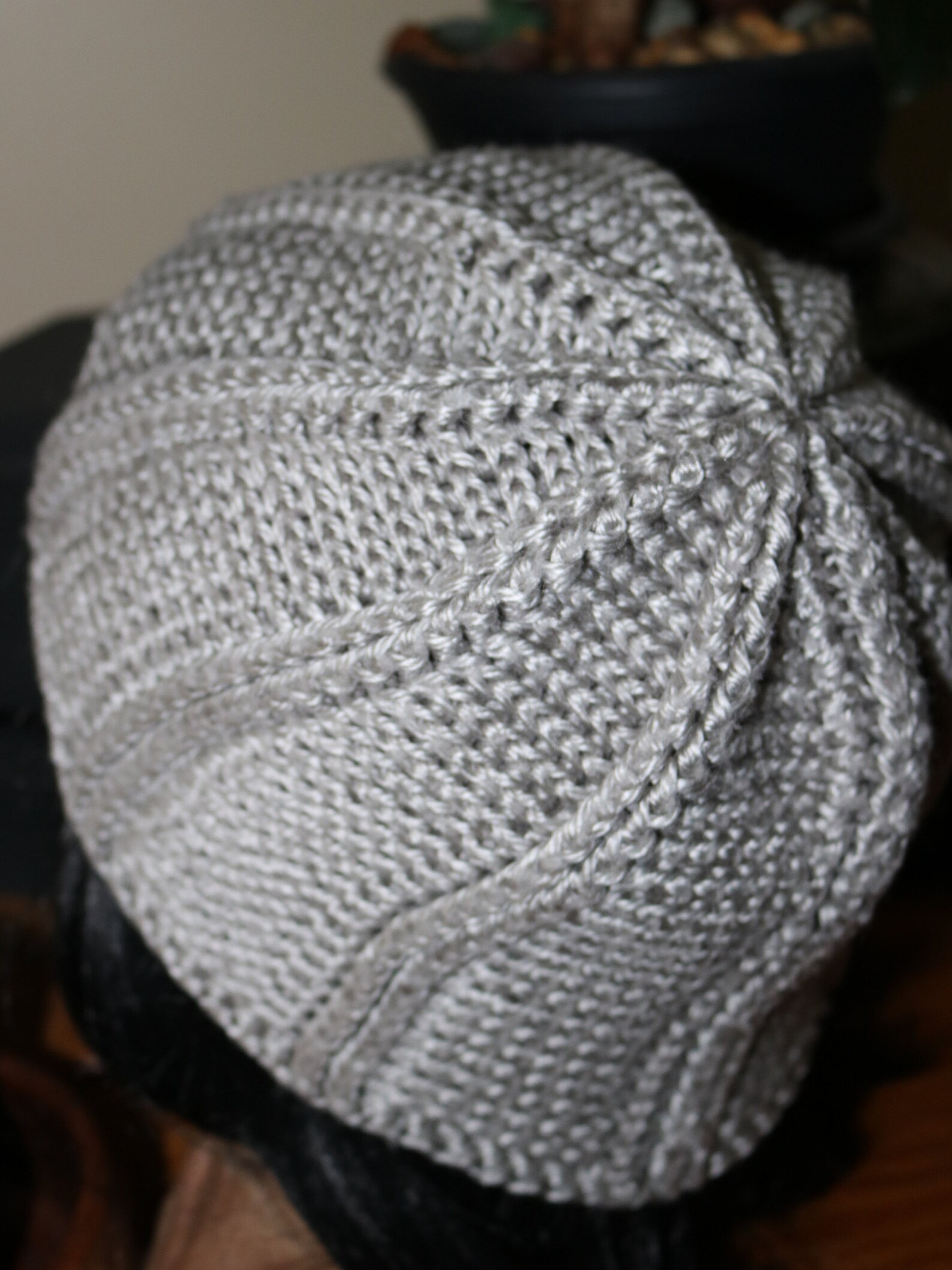 gray stocking cap