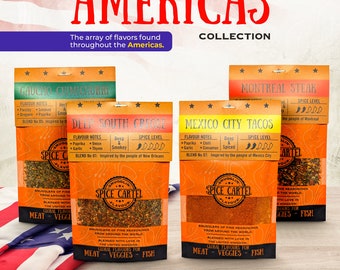 Americas Collection | Gift Boxed Spice Rubs & Marinades From North and South America! Zero MSG, Maximum Flavour, So Easy To Use.
