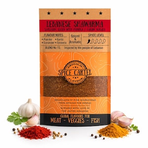 Mezcla de especias para shawarma libanés: pimentón, comino y cúrcuma (35 g)
