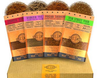 Asian Street Food Spice Box: Gourmet Vegan Friendly Spice Rubs