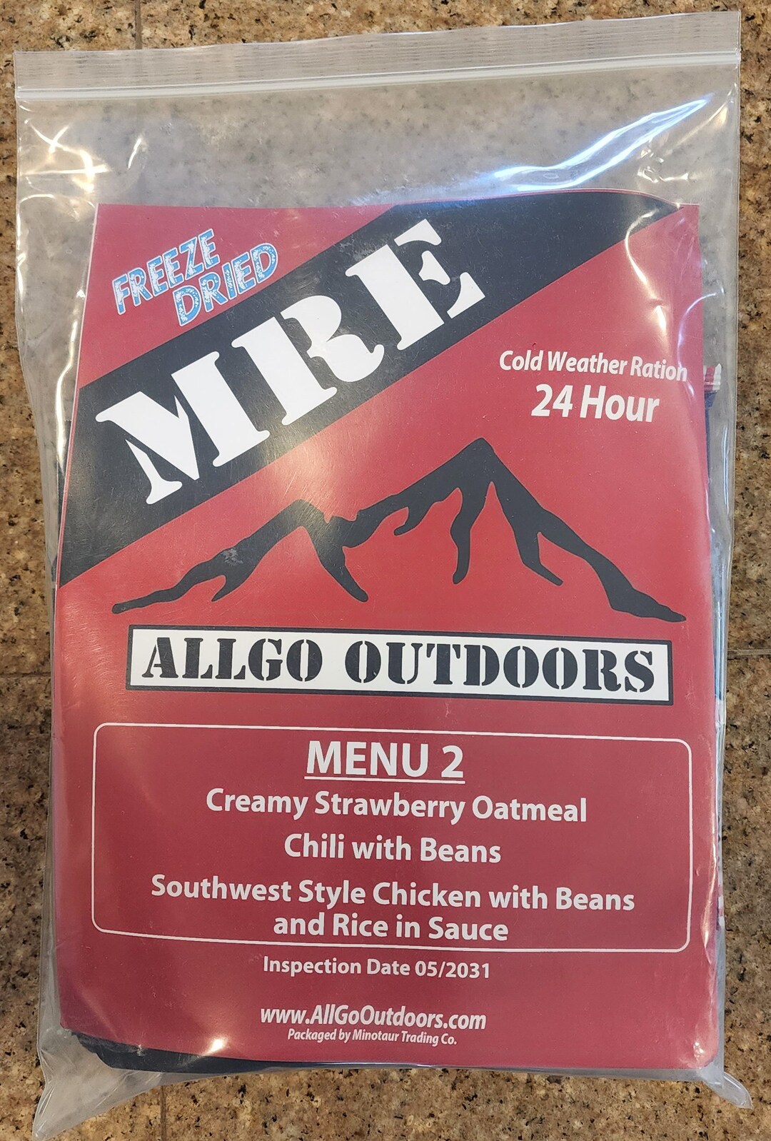 Allgo Outdoors Freeze Dried MCW MRE Survival Food Military 24hr Field