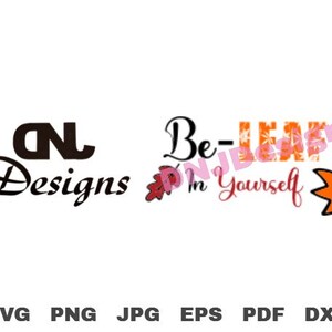 May include: A digital download of a design for a fall-themed SVG cut file. The design features a stylized orange leaf and the text "Be-Leaf in Yourself".