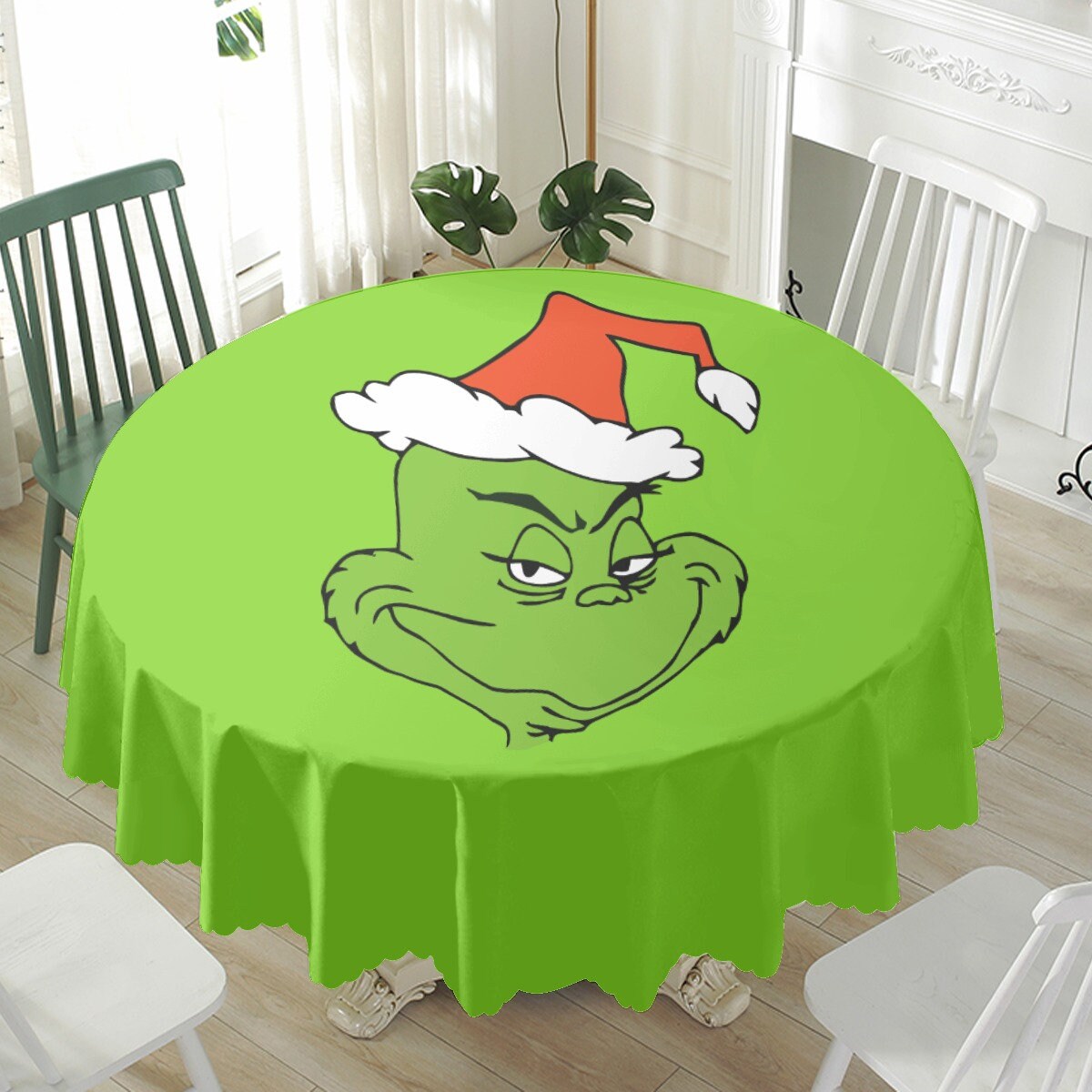 Grinch Round Table Cloth Etsy