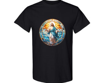 Stained Glass Jesus Mural T-Shirt