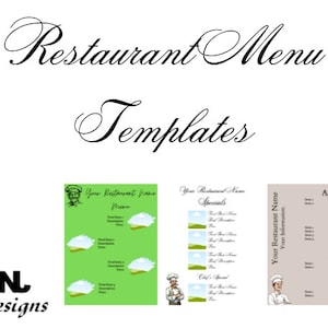 Restaurant Menu Template Set, Canva Template, Menu Specials Template, Customizable Canva Templates, Printable, Business Template, Food Menu