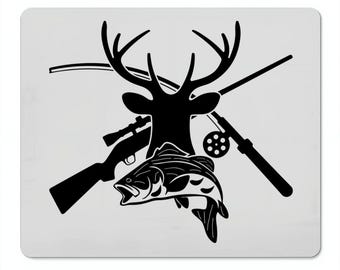 Hunt/Fish Mouse Pad 9.8"x11.8"