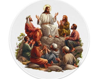 Sermon on the Mount Round Mouse Pad 7.9"