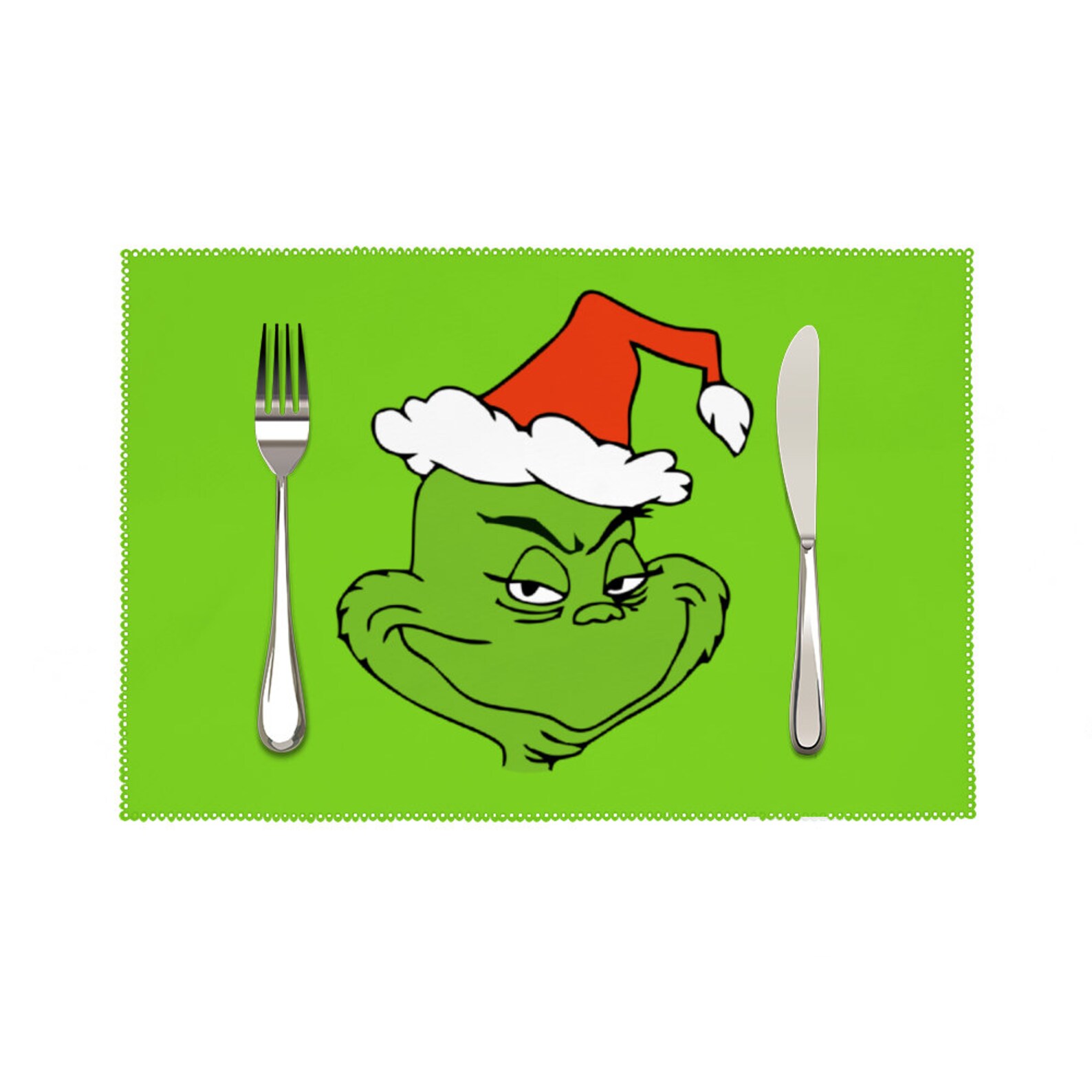 Grinch 4 Piece Heatresistant Placemat Set Christmas Decor Etsy
