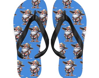 Summer Gnome Flip Flops