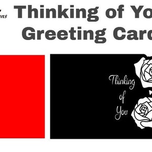 Thinking of You Greeting Card, Roses, Flowers