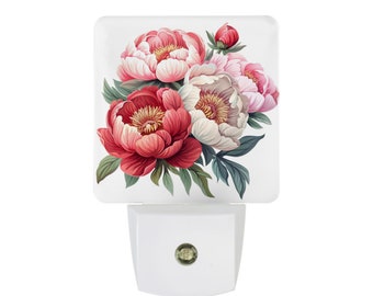 Peonies Flowers Night Light