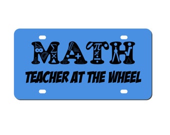 Math License Plate - Etsy