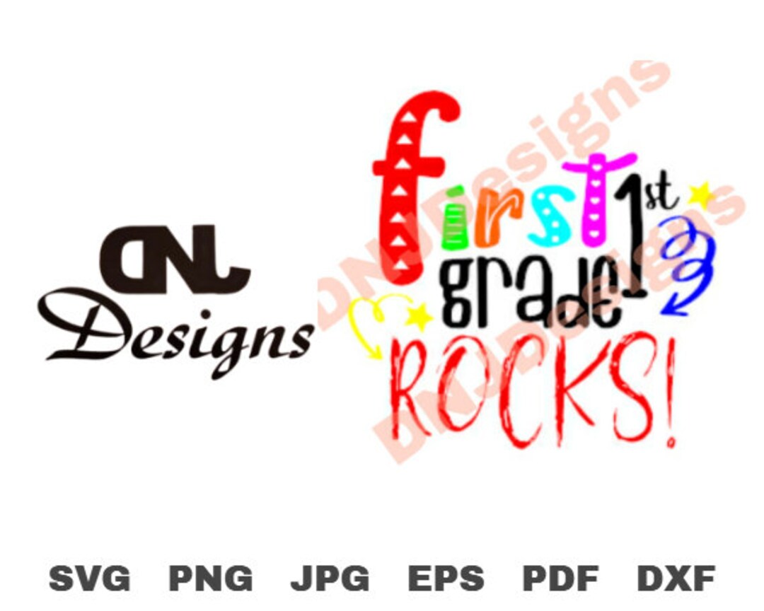 First Grade Rocks Cut File Pack, Teacher, School, 1st Grade, Education ...