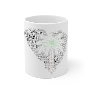 South Carolina Cities 11oz Mug, Palmetto State