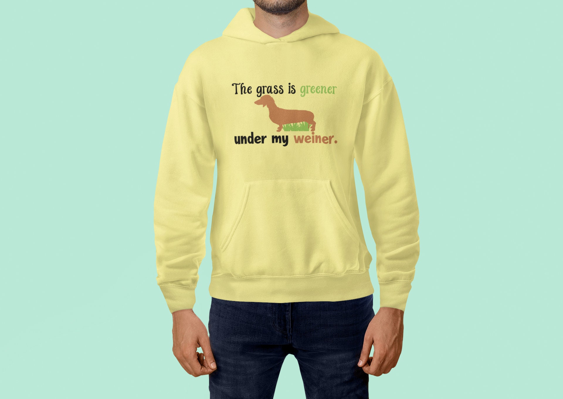 The Grass is Greener Under My Weiner Cut File Pack Etsy