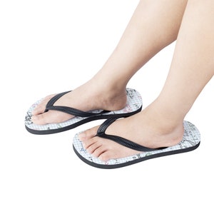 Math Flops Math Adults' Flip Flops Black Sole and Strap - Etsy