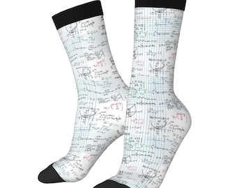 Math Color Contrast Crew Socks (Made in USA)