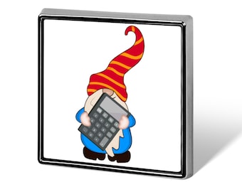 Math Gnome Square Pin