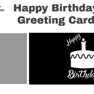 Happy Birthday Greeting Card Cut File