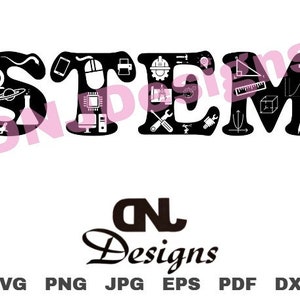 STEM Word Art Cut File Pack, Science Technology Engineering Mathematics, STEM Teacher, STEM