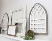 wooden arch, arched frame, farmhouse window, wooden frame, farmhouse decor, church window, shabby chic window, arch, farmhouse window pane