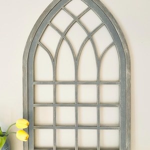 Distressed Farmhouse or Cathedral Window, Handcrafted Wall Decor for rustic cottage accessory, made to order
