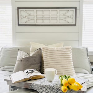 Custom Farmhouse Window Wall Decor: Rustic Modern Style (46x14