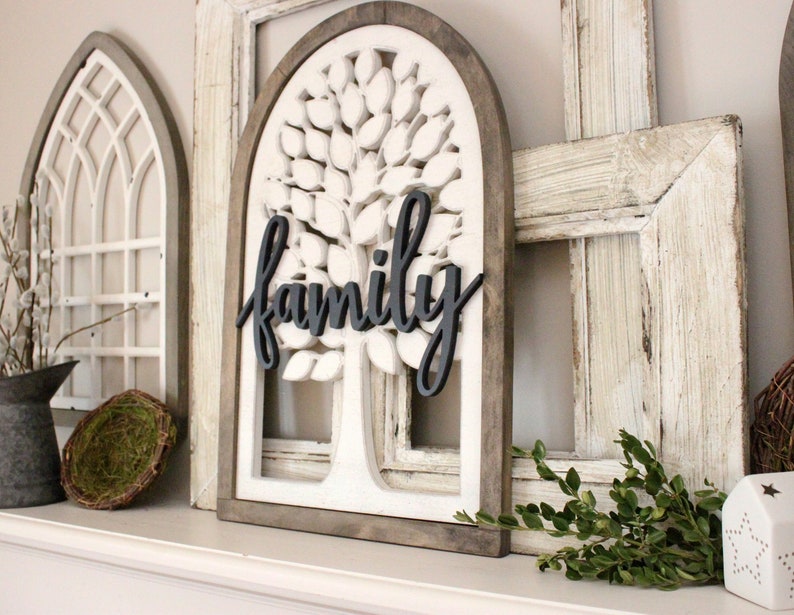 farmhouse decor, family tree, family sign, last name sign, mom gift, dad gift, window frame, blessed sign, home sign, window pane, last name 