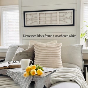 Custom Farmhouse Window Wall Decor: Rustic Modern Style (46x14