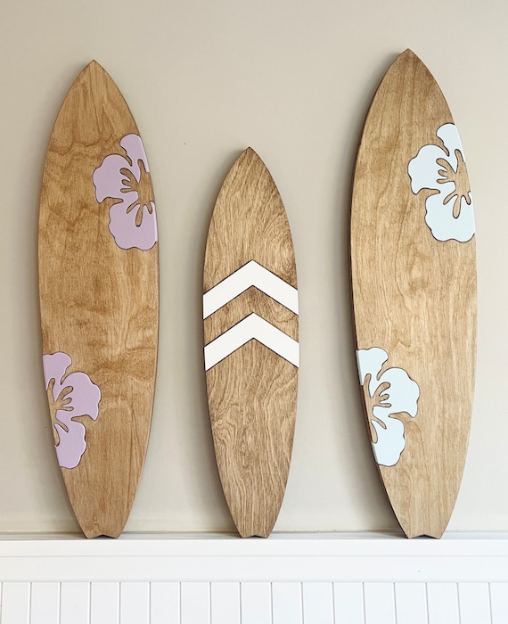 Wood Surfboard Wall Decor: Ocean Nursery Art - Etsy