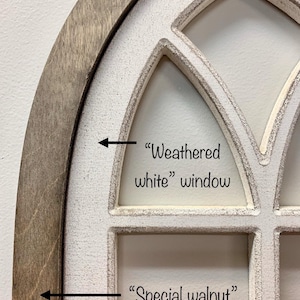 farmhouse window wood cathedral window framed arch large cathedral window arch mantle decor window frame distressed window immagine 10