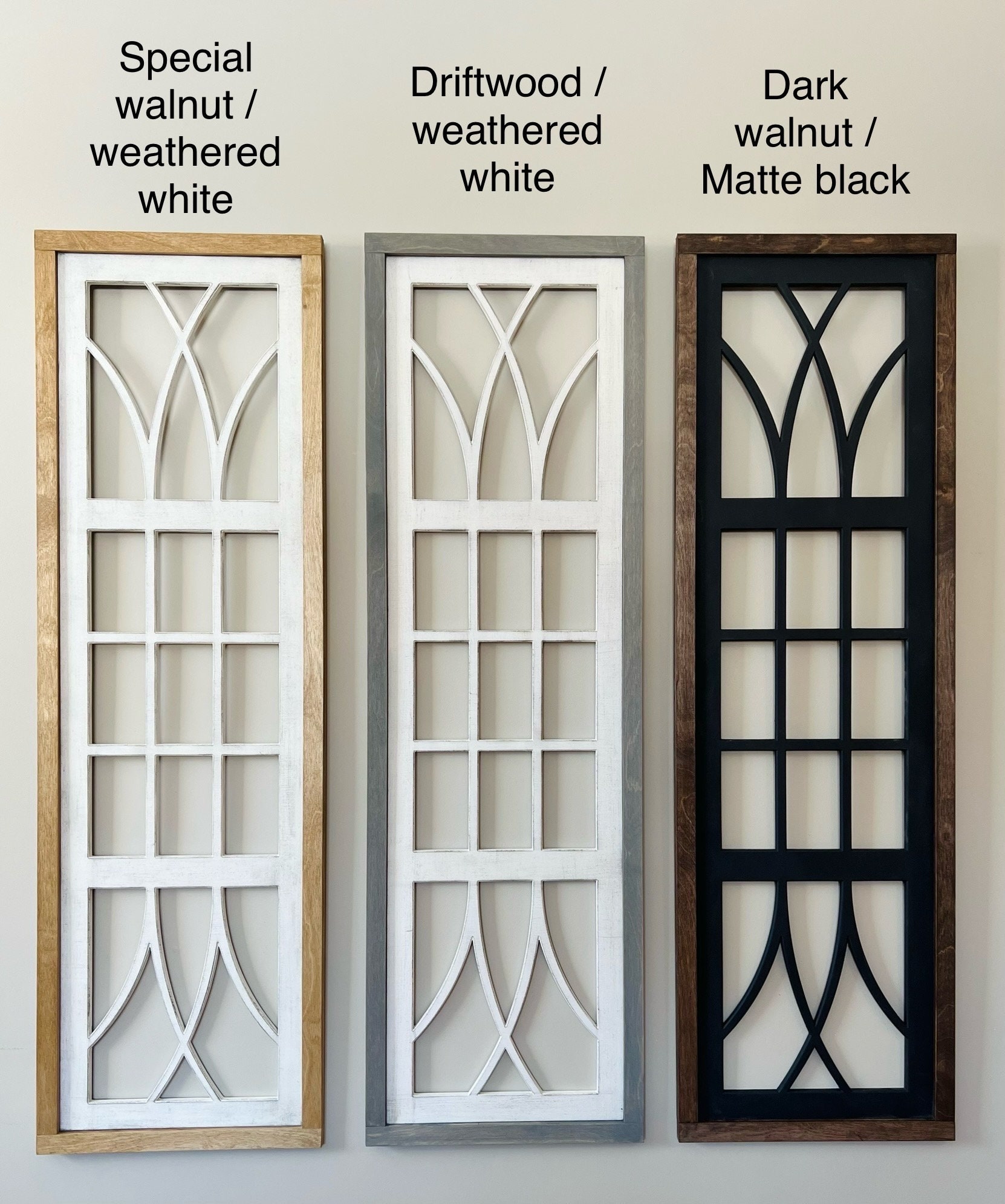 Custom Farmhouse Window Wall Decor: Rustic Modern Style (46x14
