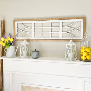 Custom Farmhouse Window Wall Decor: Rustic Modern Style (46x14