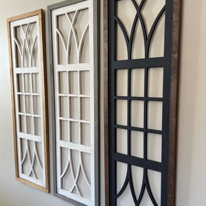 Custom Farmhouse Window Wall Decor: Rustic Modern Style (46x14