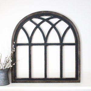 Modern farmhouse window frame wood window decorating farmhouse decor cathedral window mantle decor rustic farmhouse arch