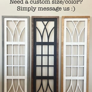 Custom Farmhouse Window Wall Decor: Rustic Modern Style (46x14