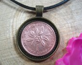 Lion Scorpion Fish Sea Papua New Guinea 2 Toea 1975 - 2004 Antique Bronze 25mm Bezel Coin Pendant Jewelry Necklace