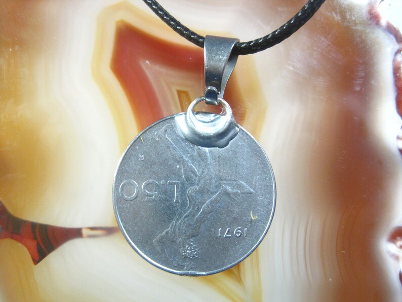 Italian Jewelry Handmade Pendant Italy Rome Ceres Goddess of agriculture fertility motherly relationship 18 Black Necklace