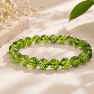 Peridot Bracelet, Wealth Bracelet, Prosperity Bracelet, Abundance Bracelet, Green Olivine Bracelet, Unisex Bracelet image 14
