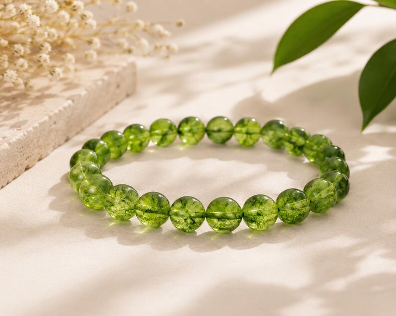Peridot Bracelet, Wealth Bracelet, Prosperity Bracelet, Abundance Bracelet, Green Olivine Bracelet, Unisex Bracelet image 14