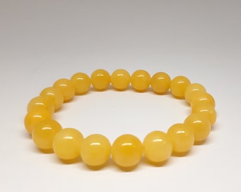 Jade-Armband Gelbe Jade-Armband Glück Glück Gesundheit Wohlstand Erfolg Armband Nephrit Armband Jadeit beruhigendes GESCHENK für ihn für sie