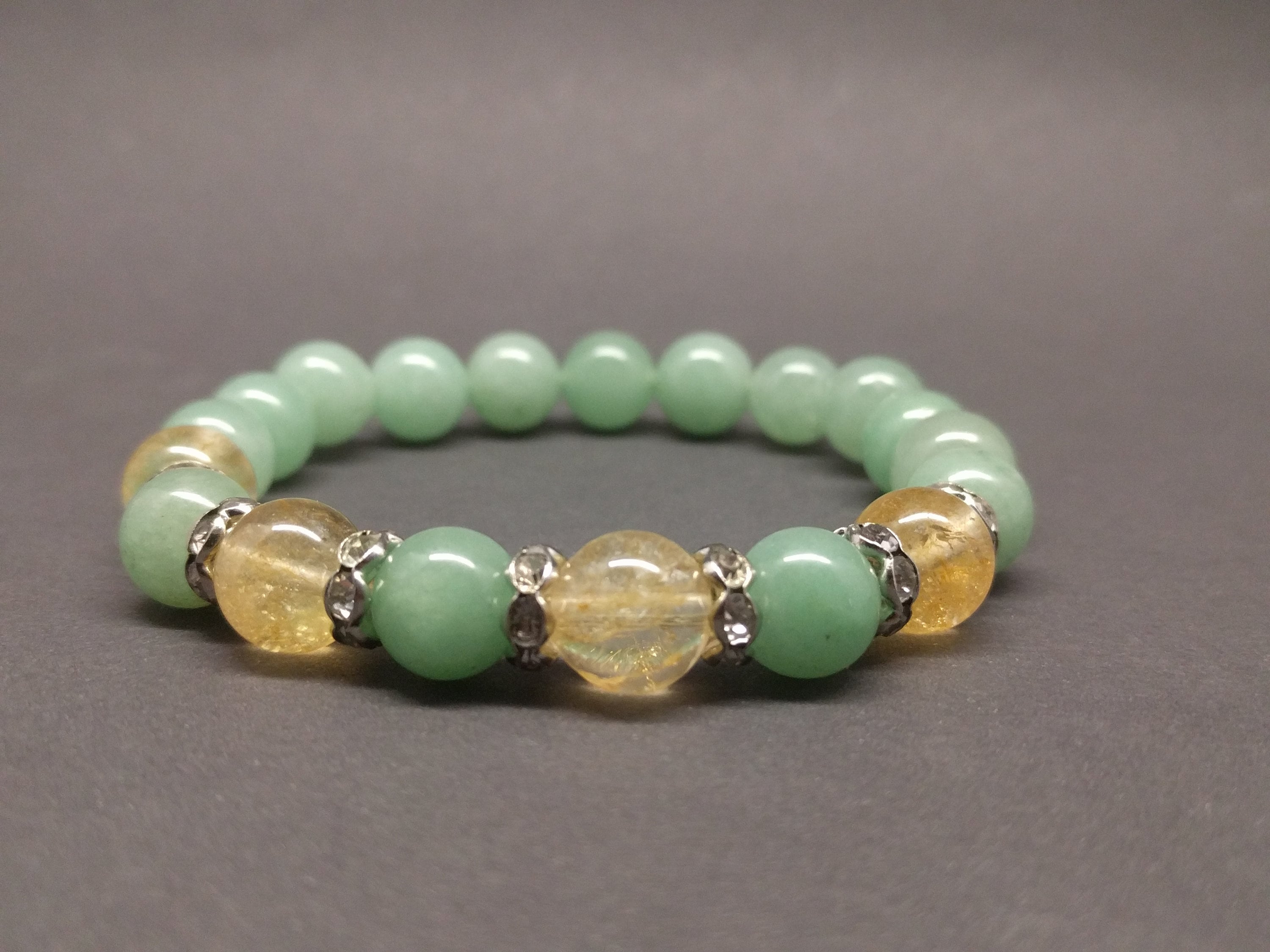 green aventurine and citrine bracelet